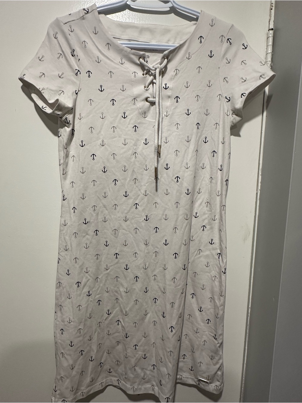 Tommy Hilfiger white Dress with Navy Anchor Print (nautical)